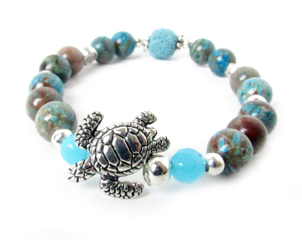 8877 Sea Turtle Lava Bracelet Stone Bracelet Aromatherapy Jewelry